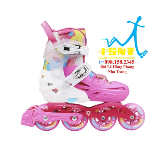 Giày patin trẻ em Flying Eagle S5S Pro 3 màu đen-xanh-hồng