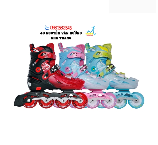 GIÀY PATIN TRẺ EM COUGAR MZS 333 QS 3 MÀU ĐỎ/ HỒNG/ XANH