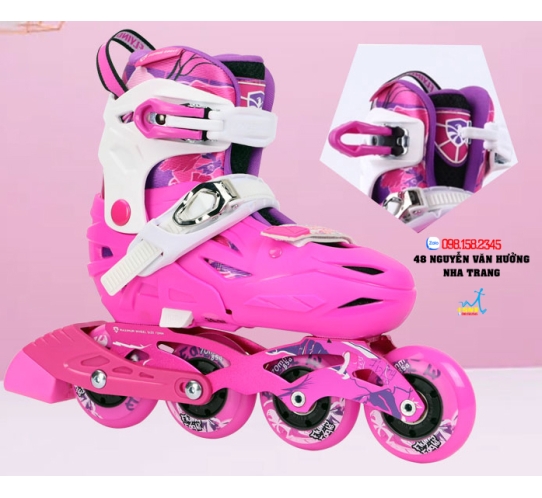 Giày Patin Trẻ Em Flying Eagle S5S+ New 3 Màu Đen/ Hồng/ Xanh