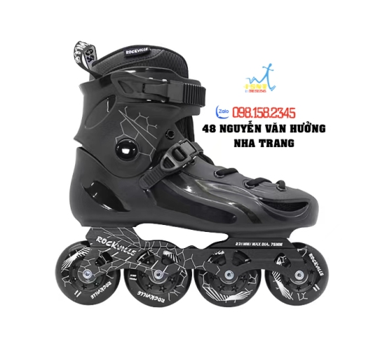 Giày Patin Người Lớn Flying Eagle RockVille E3 2 Màu Đen/ Tím