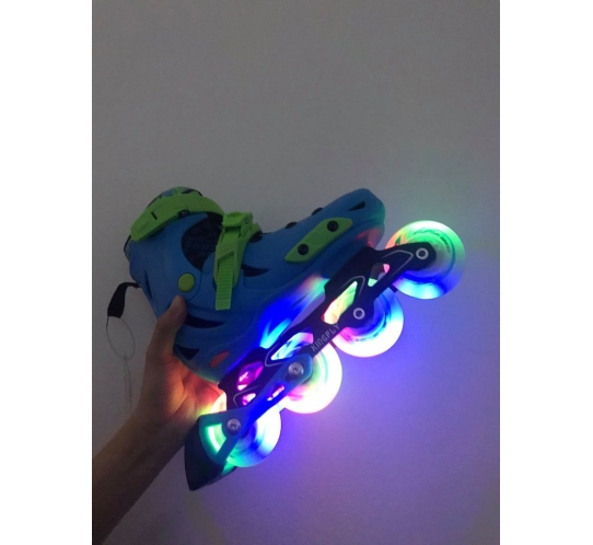 Giày Patin Trẻ Em W198-QS 3 Màu Đen/ Hồng/ Xanh
