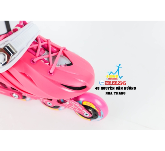 Giày Patin Trẻ Em Flying Eagle BKB K8 3 Màu Đen/ Hồng/ Xanh
