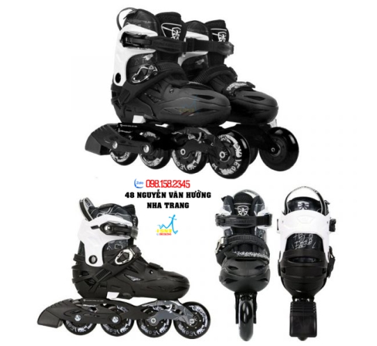 Giày Patin Trẻ Em Flying Eagle S5S+ New 3 Màu Đen/ Hồng/ Xanh
