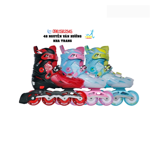 GIÀY PATIN TRẺ EM COUGAR MZS 333 QS 3 MÀU ĐỎ/ HỒNG/ XANH