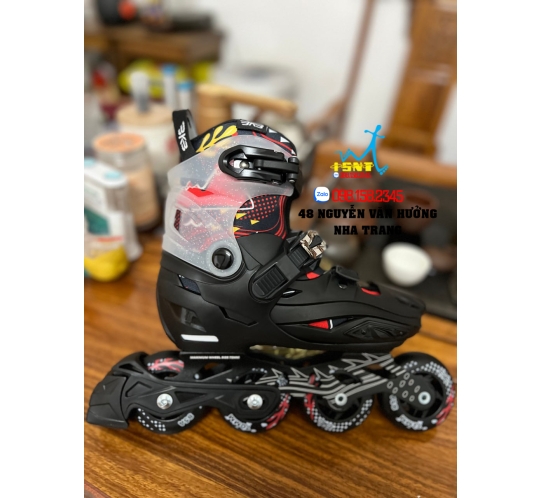 Giày Patin Trẻ Em Flying Eagle BKB K9 3 Màu Đen/ Hồng/ Xanh