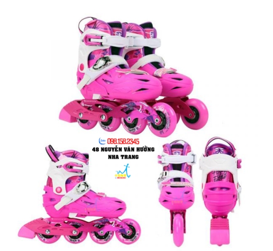 Giày Patin Trẻ Em Flying Eagle S5S+ New 3 Màu Đen/ Hồng/ Xanh