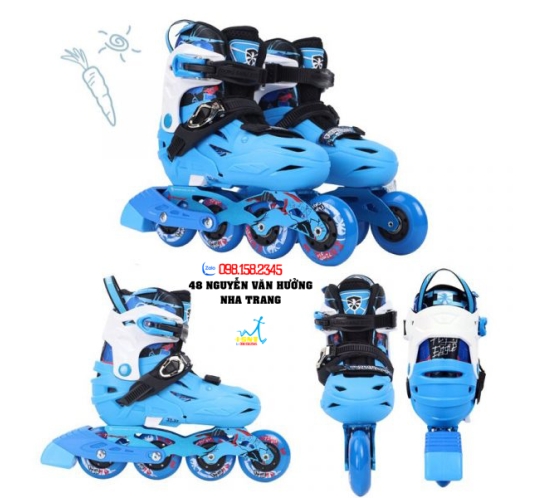 Giày Patin Trẻ Em Flying Eagle S5S+ New 3 Màu Đen/ Hồng/ Xanh