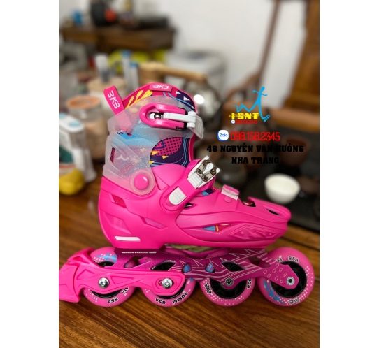 Giày Patin Trẻ Em Flying Eagle BKB K9 3 Màu Đen/ Hồng/ Xanh