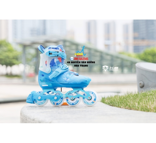 Giày Patin Trẻ Em Flying Eagle L8 3 Màu New Đen/Hồng/Xanh