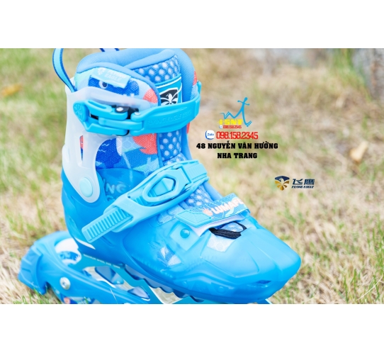 Giày Patin Trẻ Em Flying Eagle L8 3 Màu New Đen/Hồng/Xanh