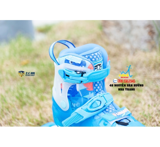 Giày Patin Trẻ Em Flying Eagle L8 3 Màu New Đen/Hồng/Xanh