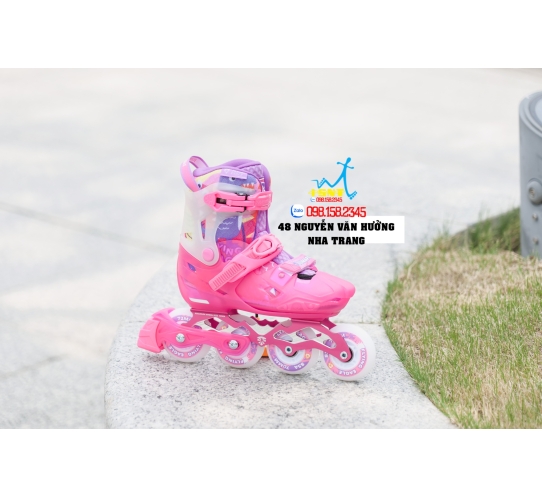 Giày Patin Trẻ Em Flying Eagle L8 3 Màu New Đen/Hồng/Xanh