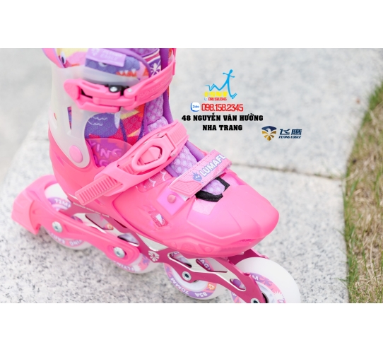 Giày Patin Trẻ Em Flying Eagle L8 3 Màu New Đen/Hồng/Xanh