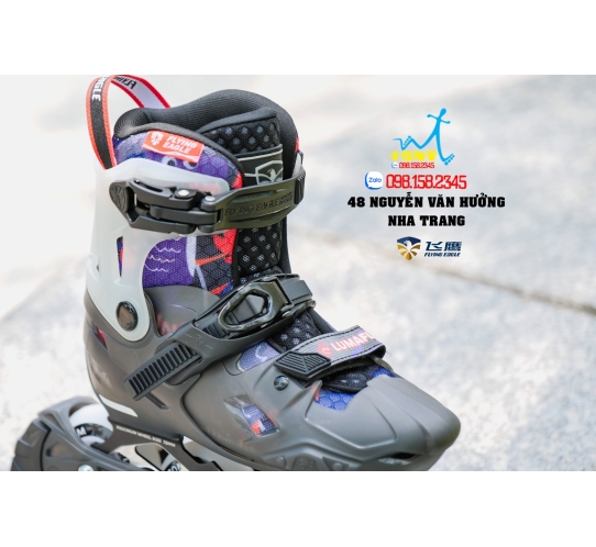 Giày Patin Trẻ Em Flying Eagle L8 3 Màu New Đen/Hồng/Xanh