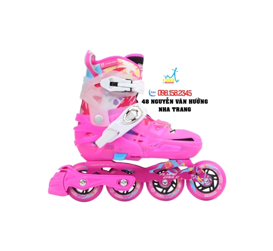 Giày Patin Trẻ Em Flying Eagle S6C 3 Màu Đen/ Hồng/ Xanh