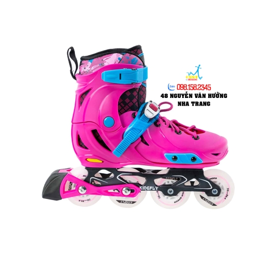 Giày Patin Trẻ Em W198-QS 3 Màu Đen/ Hồng/ Xanh
